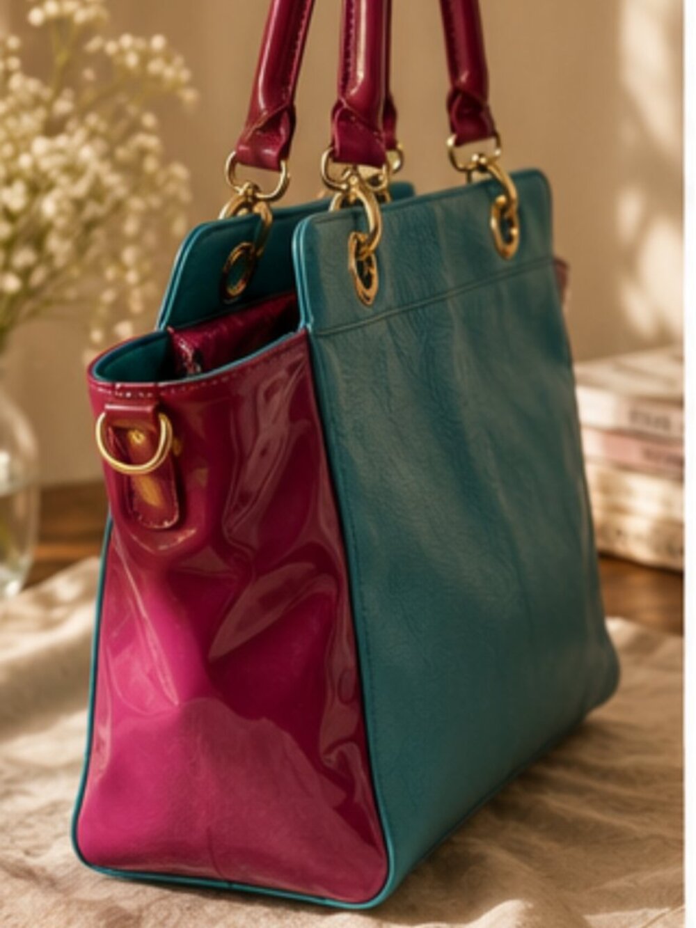 ELLE Paris Graphic Tote Bag | Y2K Pop Art Shoulder Purse - Picture 2 of 5